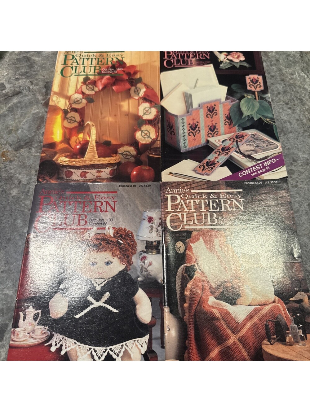 Vintage Annie's Pattern Club Magazine Lot, Quick and Easy Crafting Fun, 1990s